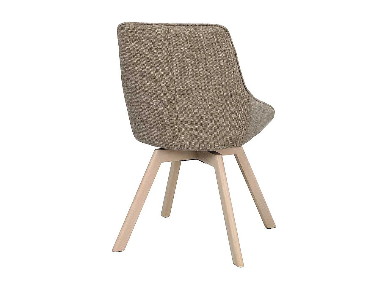 Stuhl Küche Küchenstuhl in Beigegrau und Holz White Wash (2er Set)