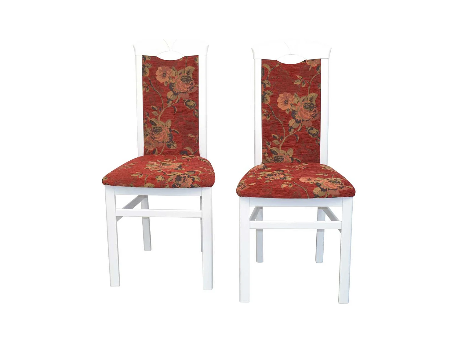 Esstischstuhl Set bunt mit Blumen Motiv hoher Lehne (2er Set)