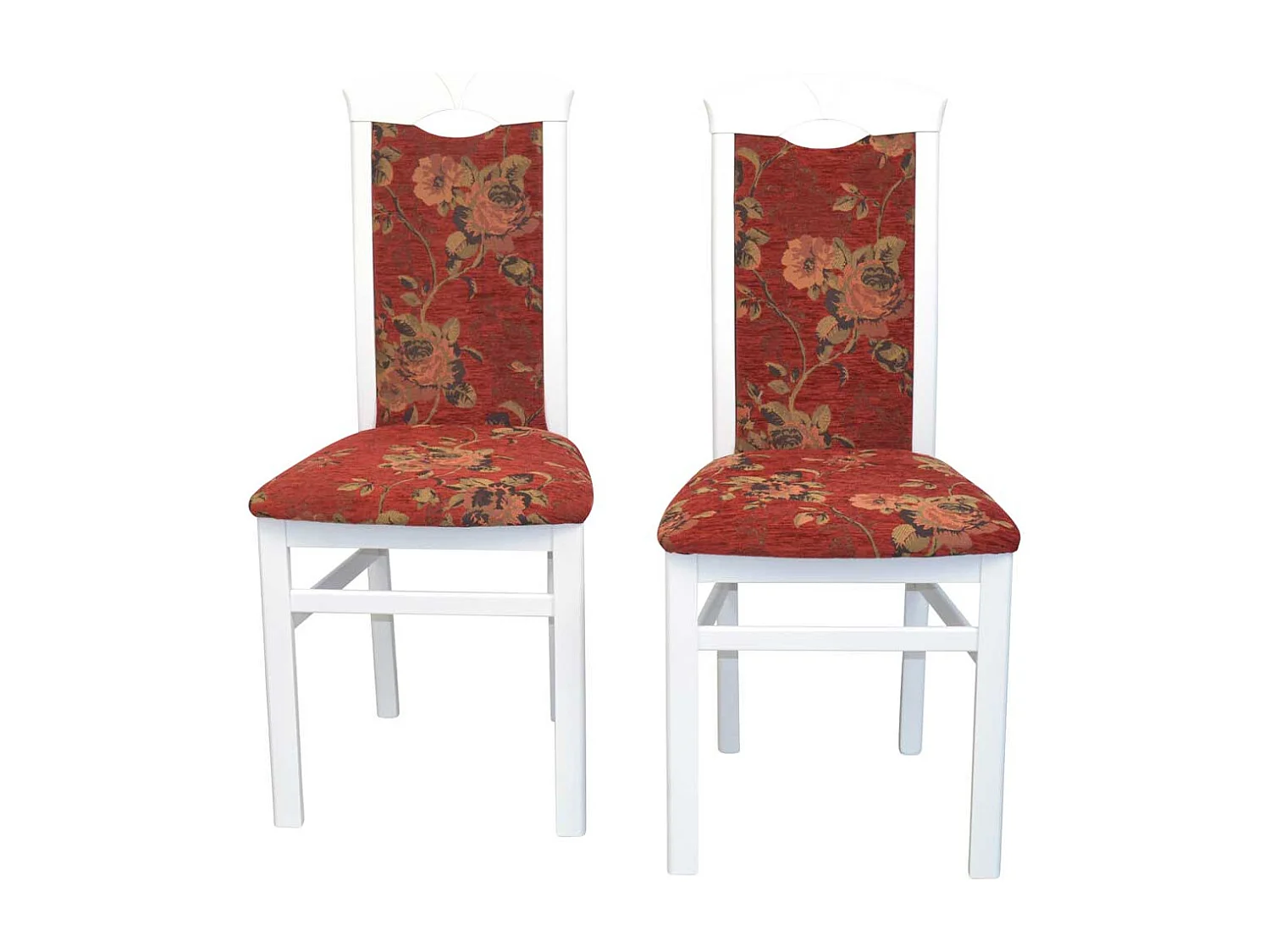 Esstischstuhl Set bunt mit Blumen Motiv hoher Lehne (2er Set)