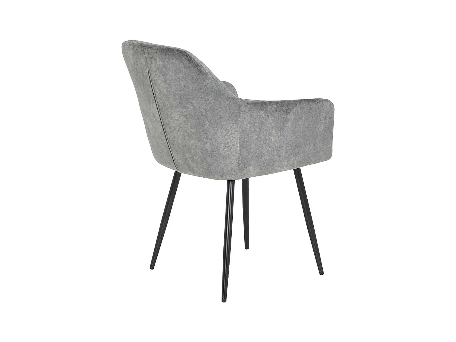 Esszimmerstuehle in Grau Samtvelours Gestell aus Metall (2er Set)