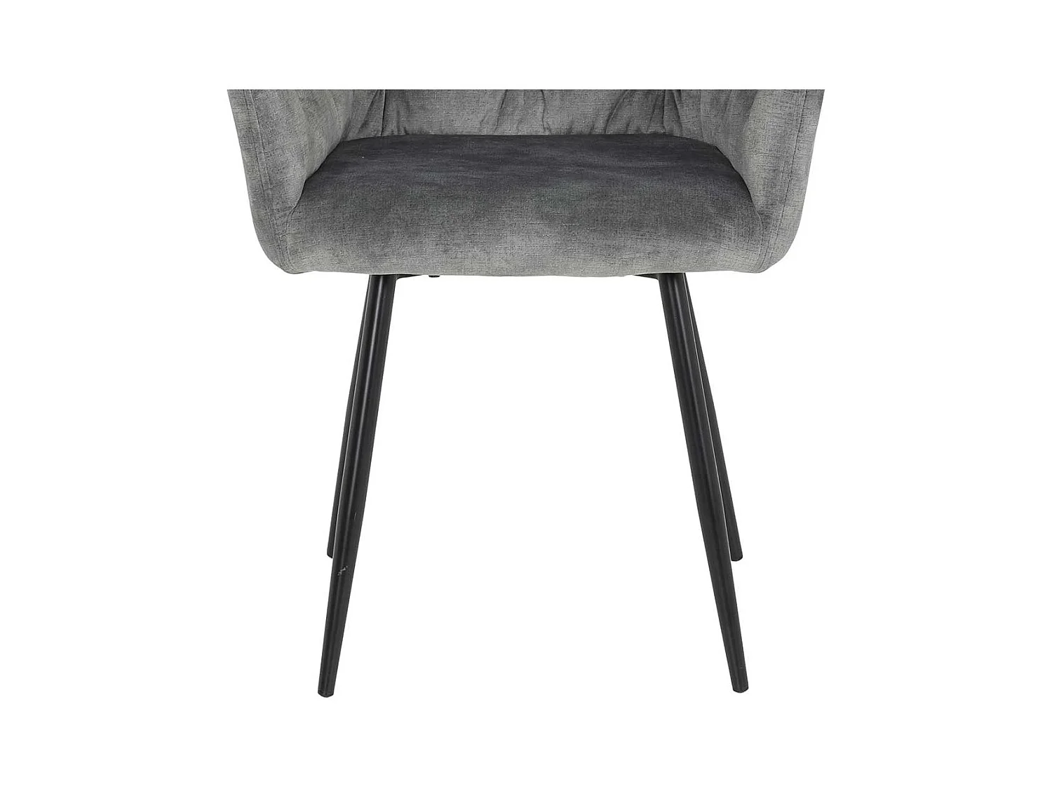 Esszimmerstuehle in Grau Samtvelours Gestell aus Metall (2er Set)