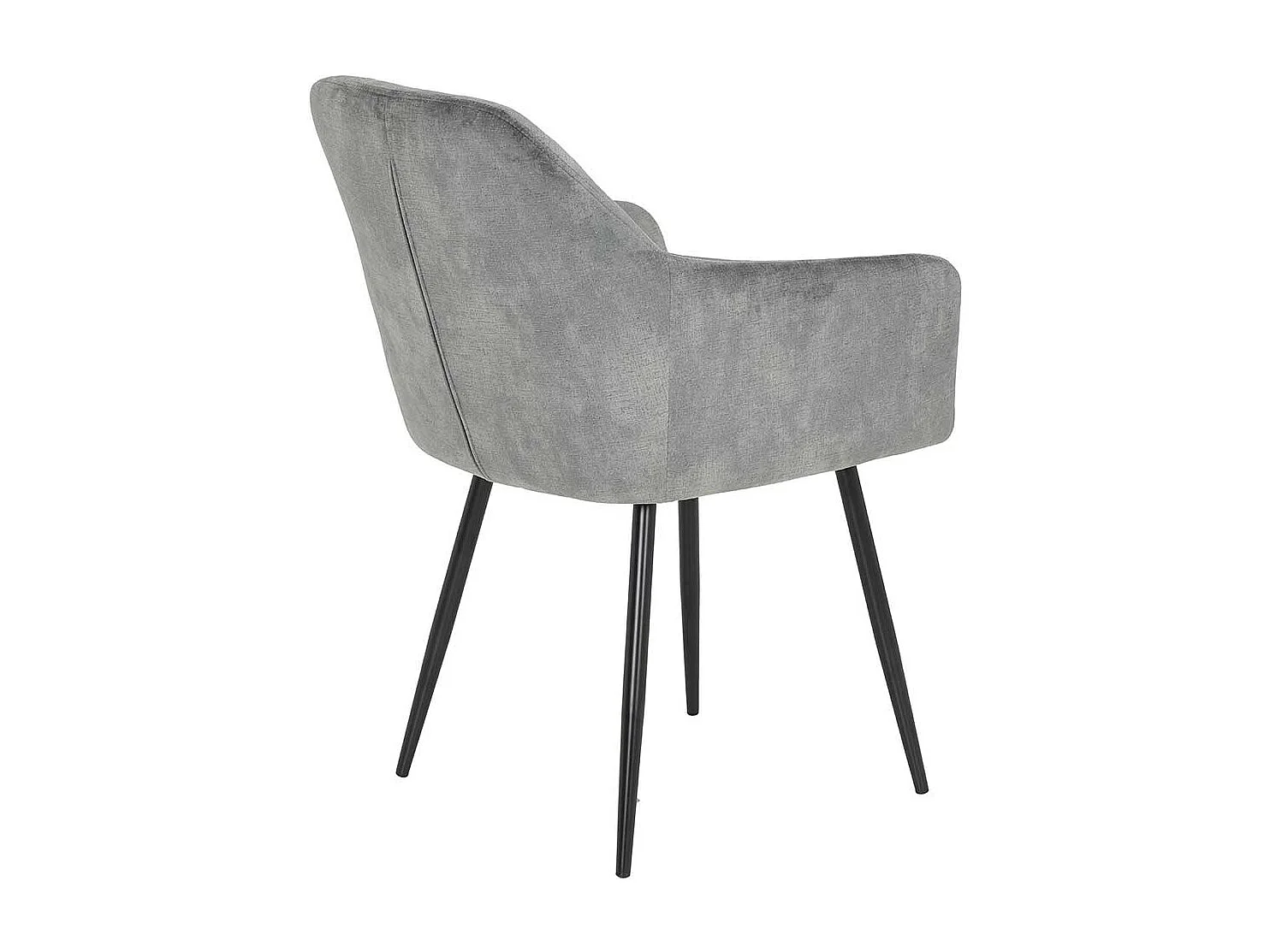 Esszimmerstuehle in Grau Samtvelours Gestell aus Metall (2er Set)