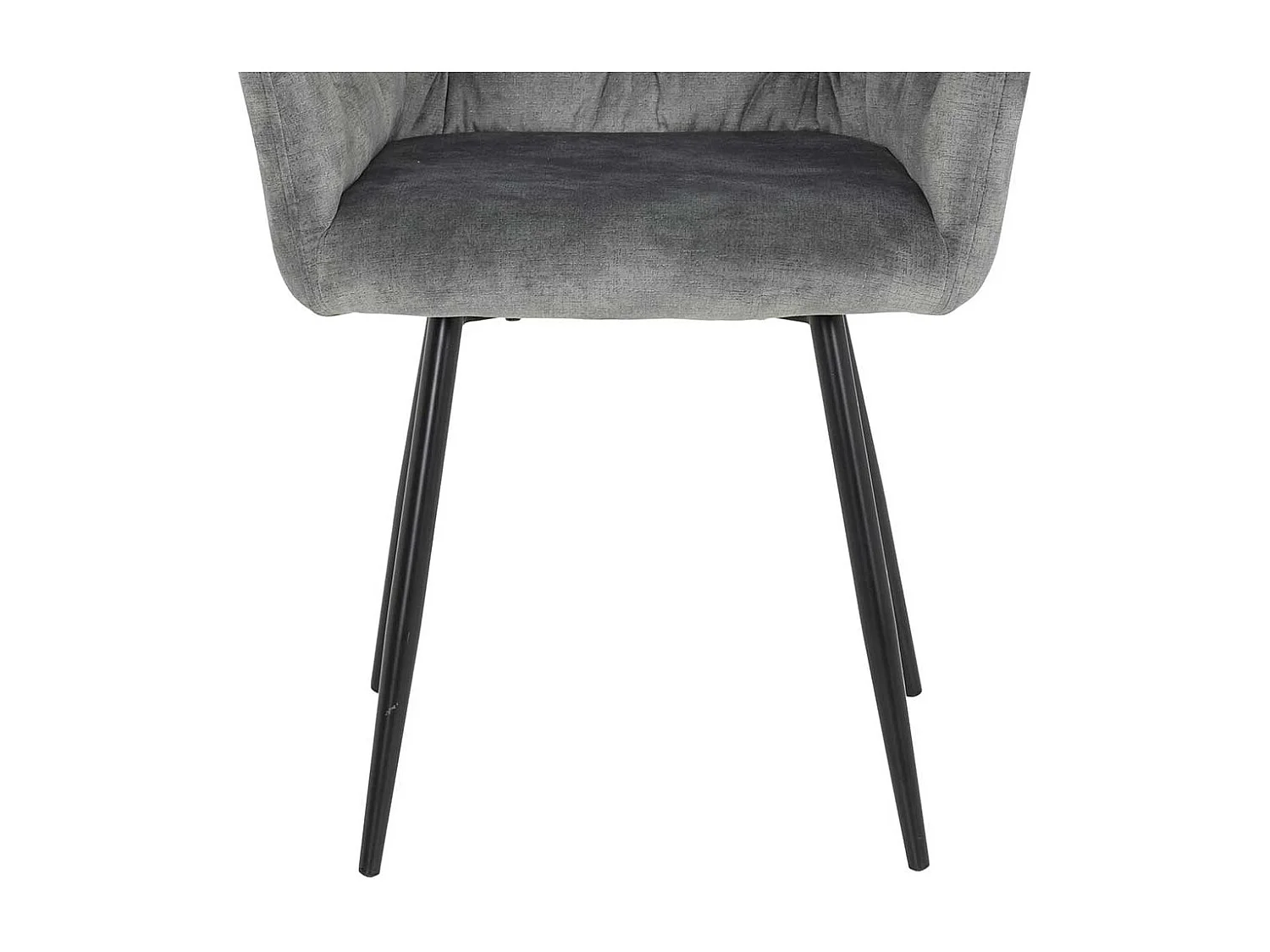 Esszimmerstuehle in Grau Samtvelours Gestell aus Metall (2er Set)