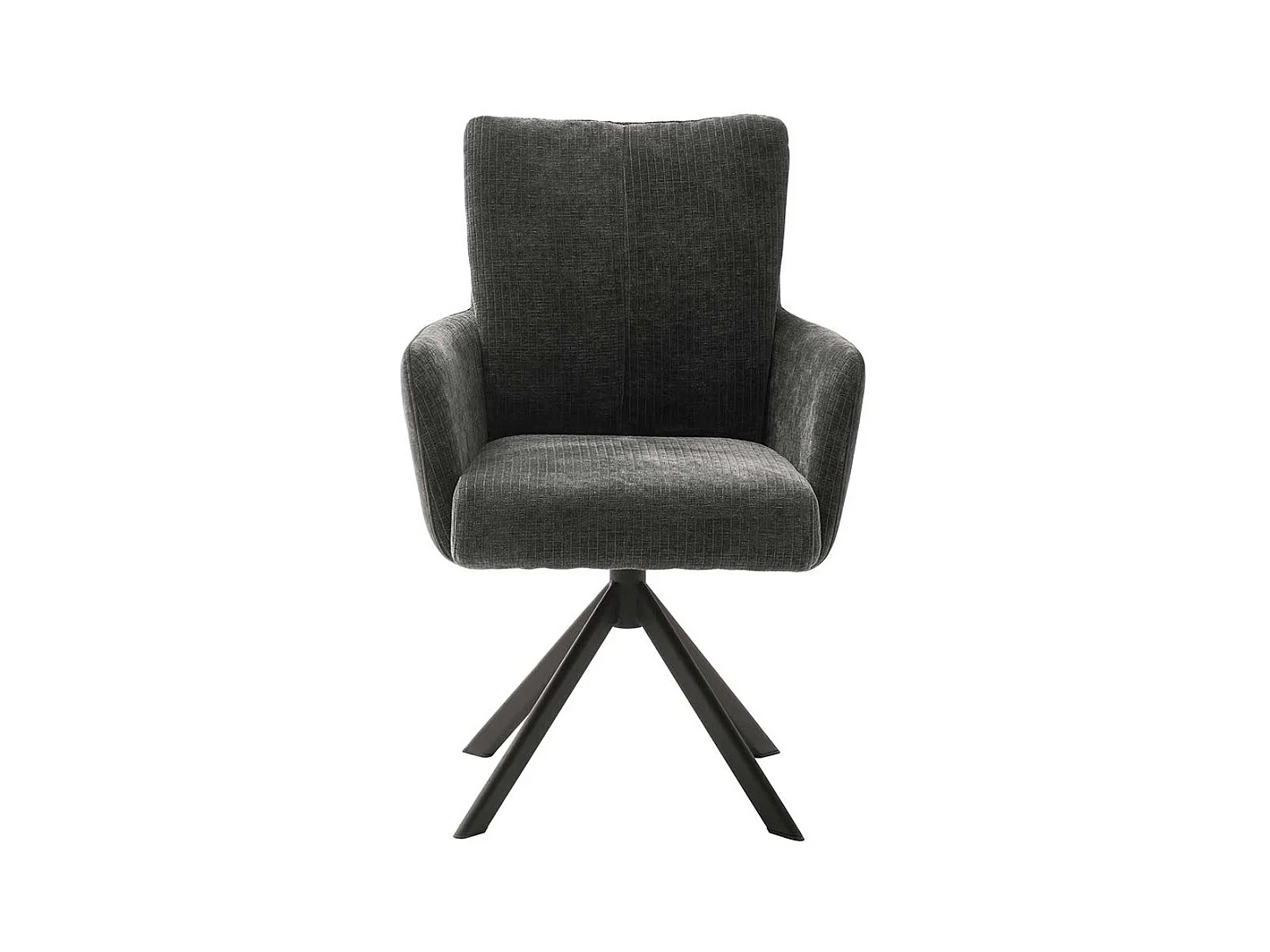 Armlehnstühle in Anthrazit Gestell aus Metall (2er Set)