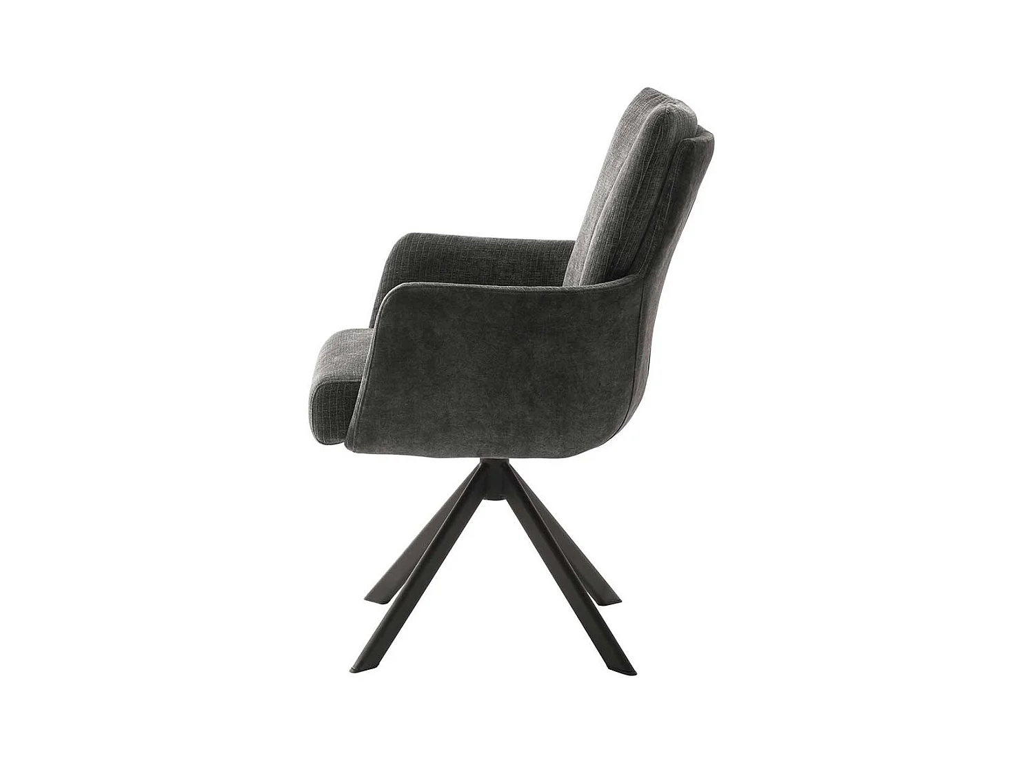 Armlehnstühle in Anthrazit Gestell aus Metall (2er Set)