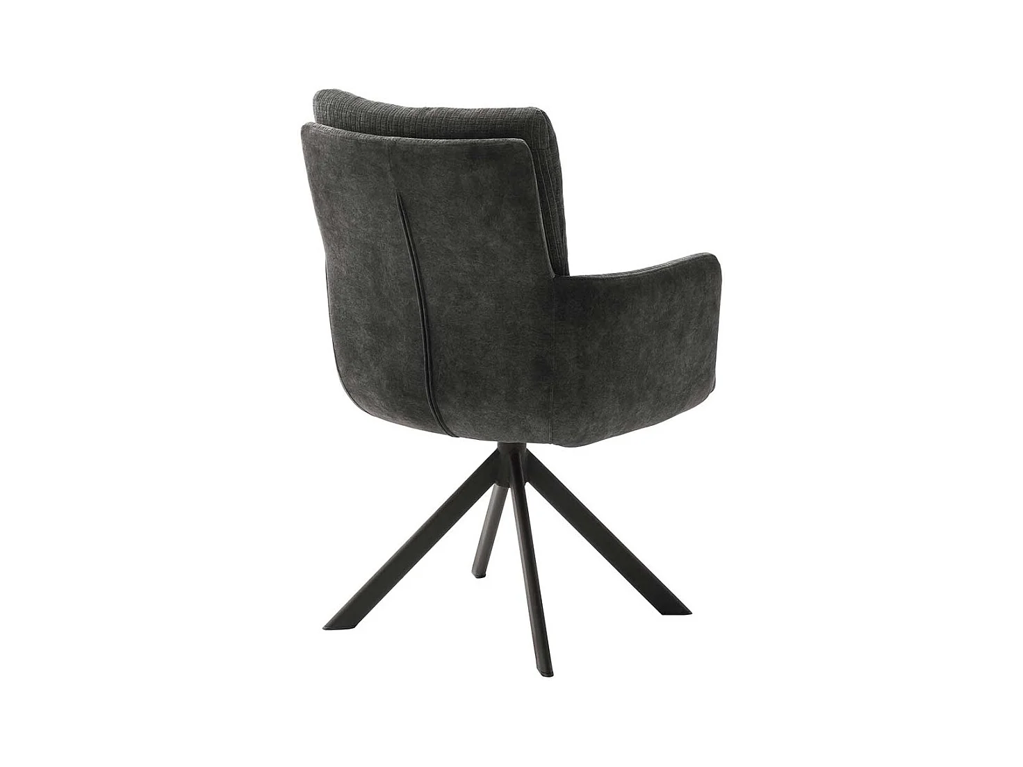 Armlehnstühle in Anthrazit Gestell aus Metall (2er Set)