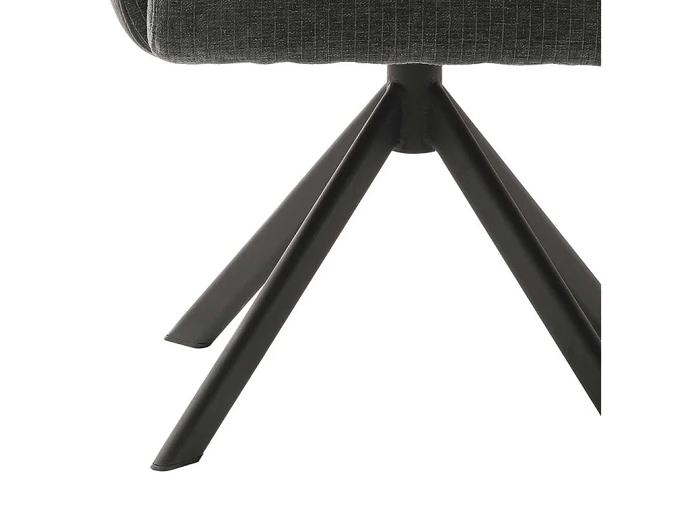 Armlehnstühle in Anthrazit Gestell aus Metall (2er Set)