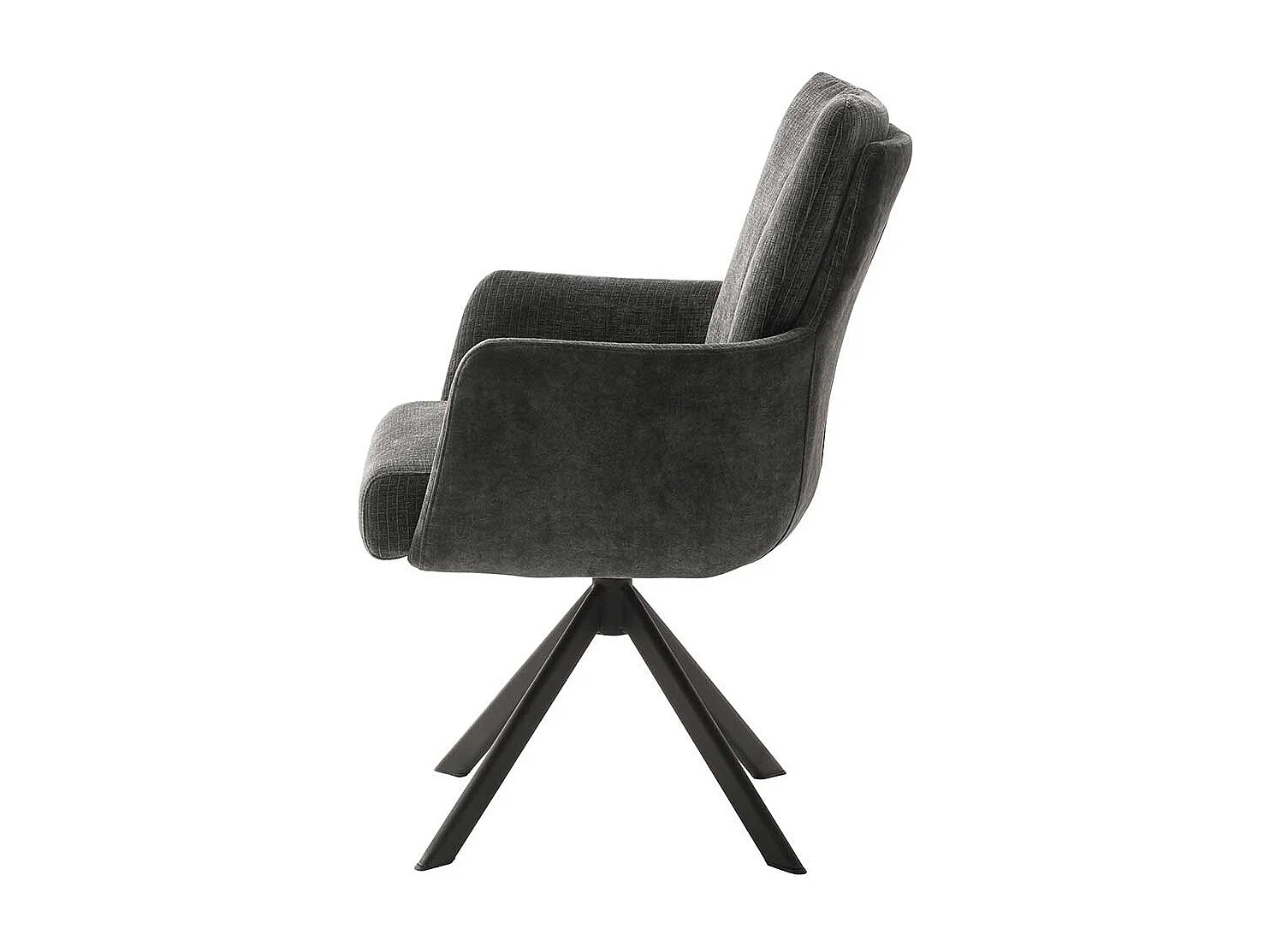 Armlehnstühle in Anthrazit Gestell aus Metall (2er Set)