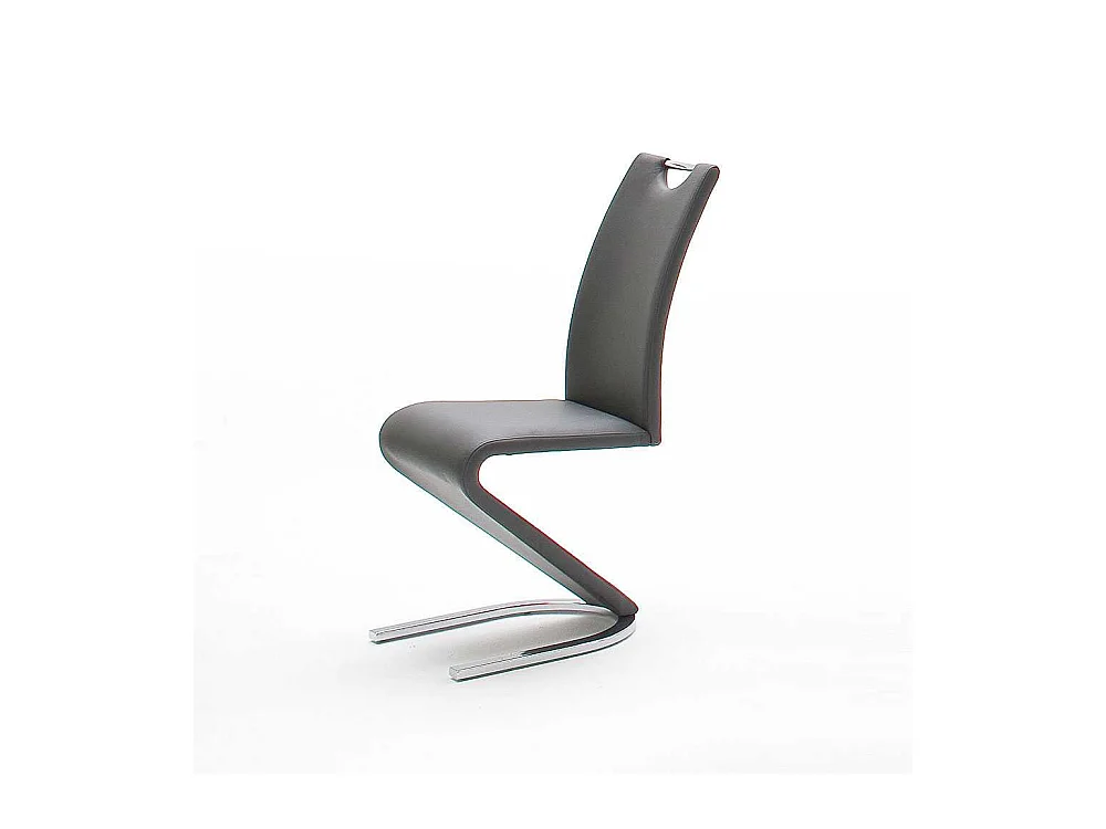 Swingstuhl aus Kunstleder Grau (2er Set)