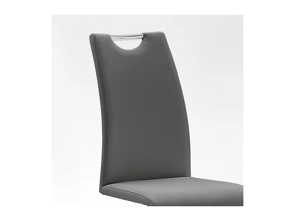 Swingstuhl aus Kunstleder Grau (2er Set)