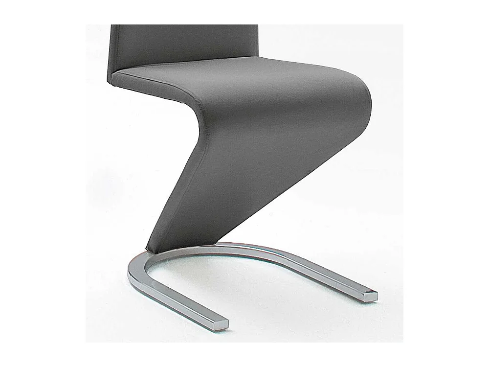 Swingstuhl aus Kunstleder Grau (2er Set)