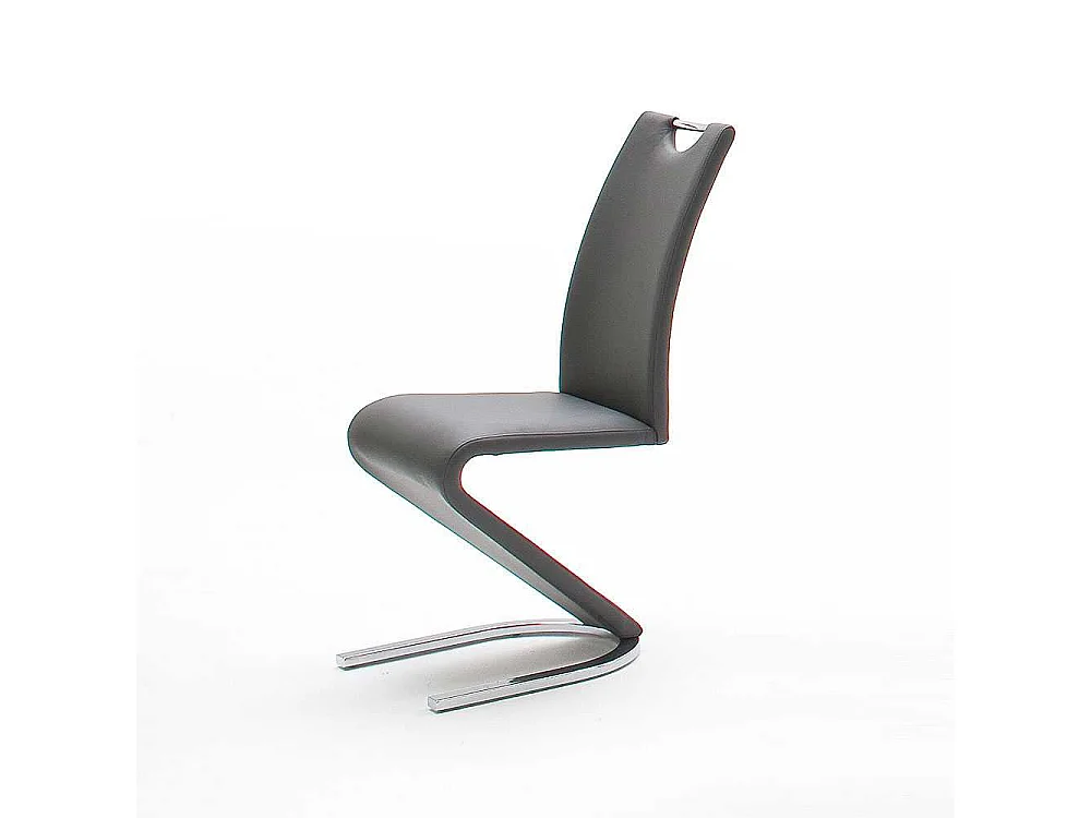 Swingstuhl aus Kunstleder Grau (2er Set)