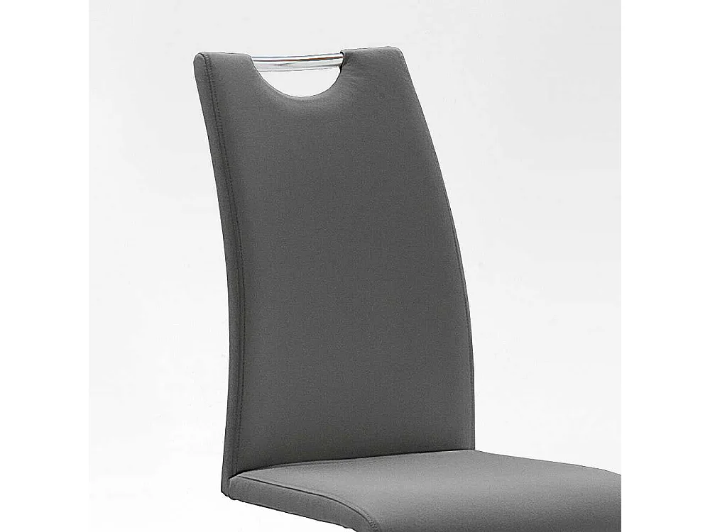 Swingstuhl aus Kunstleder Grau (2er Set)