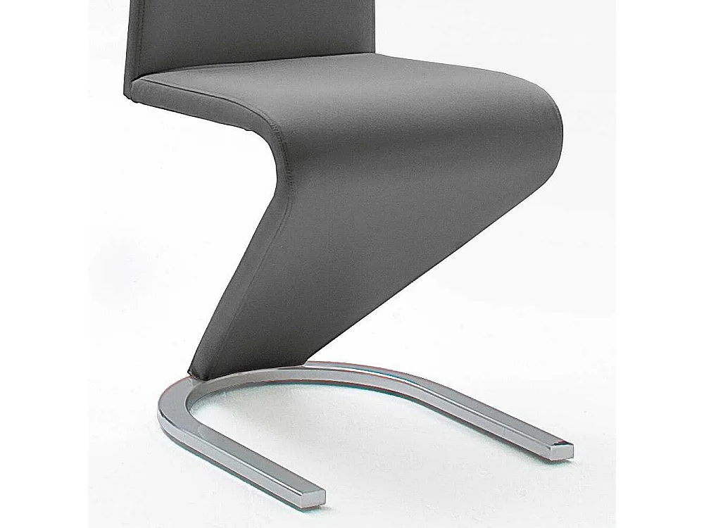 Swingstuhl aus Kunstleder Grau (2er Set)