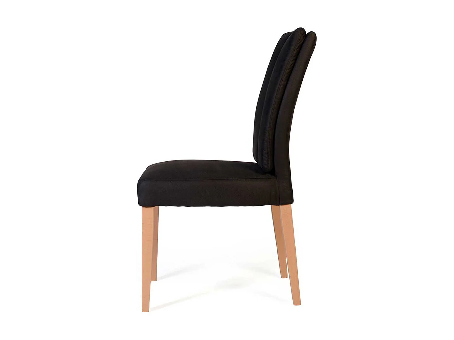 Lehnstuhl in Anthrazit Microfaser Gestell aus Buche Massivholz (2er Set)