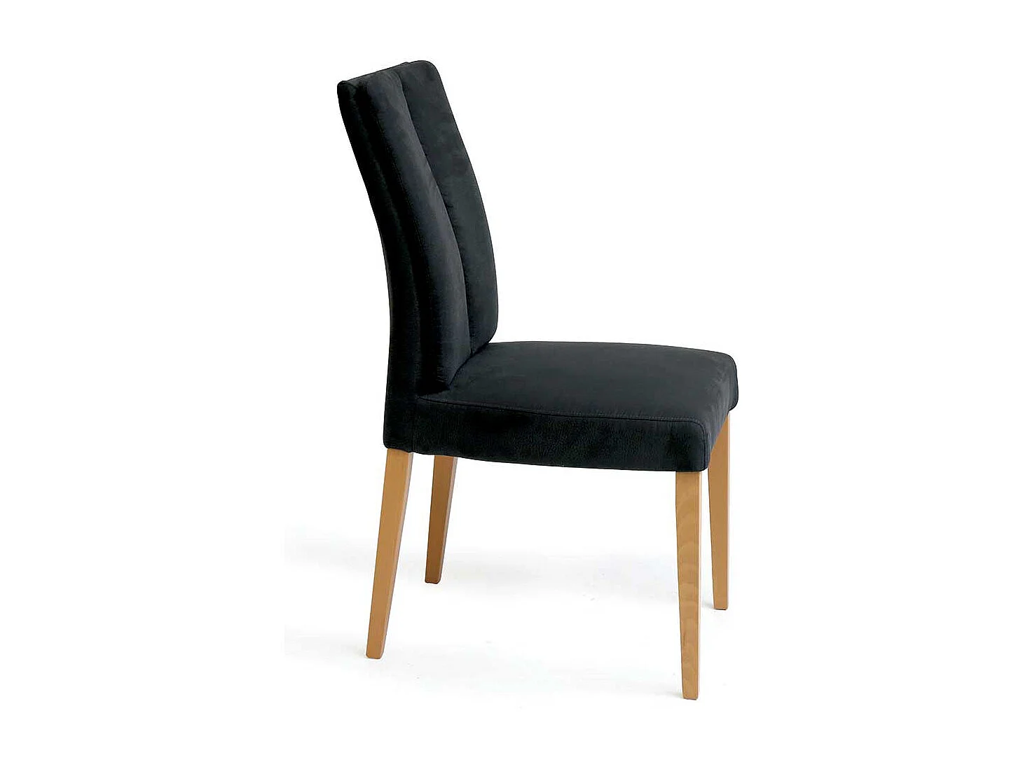 Lehnstuhl in Anthrazit Microfaser Gestell aus Buche Massivholz (2er Set)