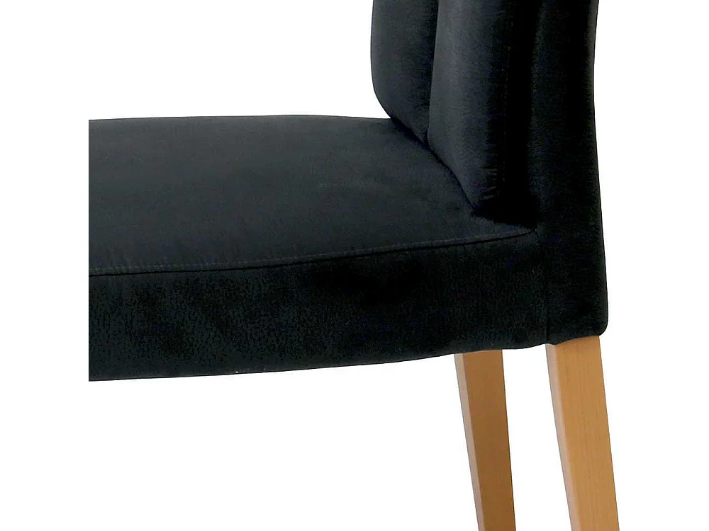 Lehnstuhl in Anthrazit Microfaser Gestell aus Buche Massivholz (2er Set)