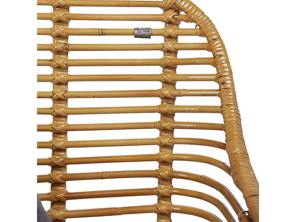 Flechtstühle in Beige und Schwarz Retrostil (2er Set)