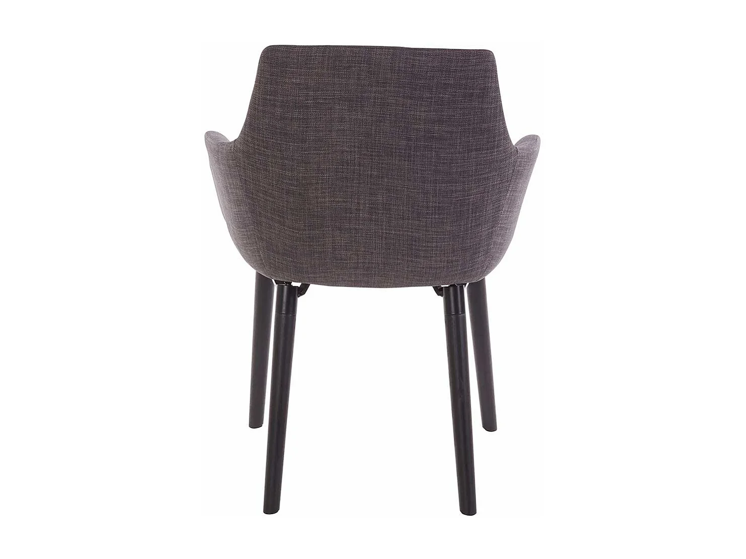 Set Esstisch Stühle in Dunkelgrau und Schwarz Armlehnen (2er Set)