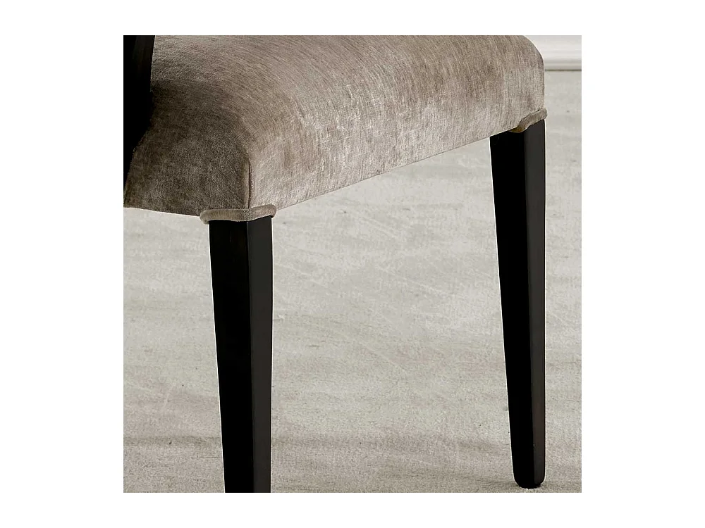 Armlehnenstuhl in italienischem Design Hellgrau und Schwarz