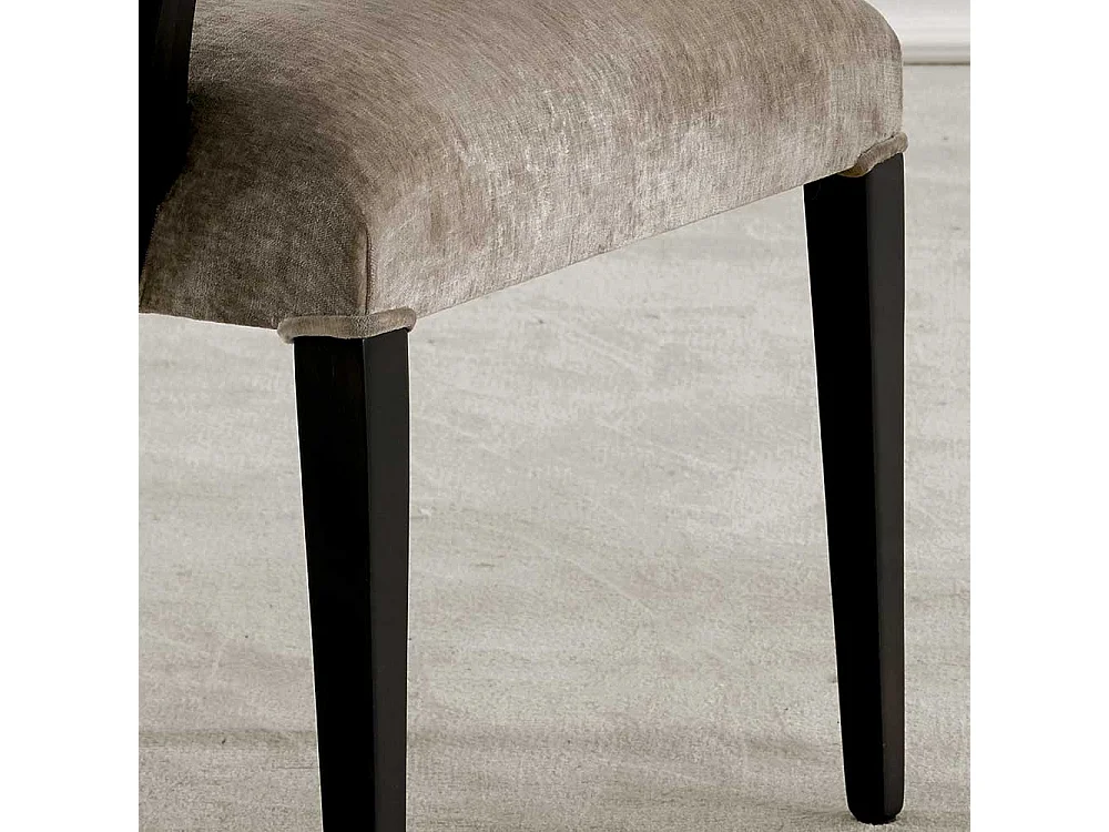 Armlehnenstuhl in italienischem Design Hellgrau und Schwarz