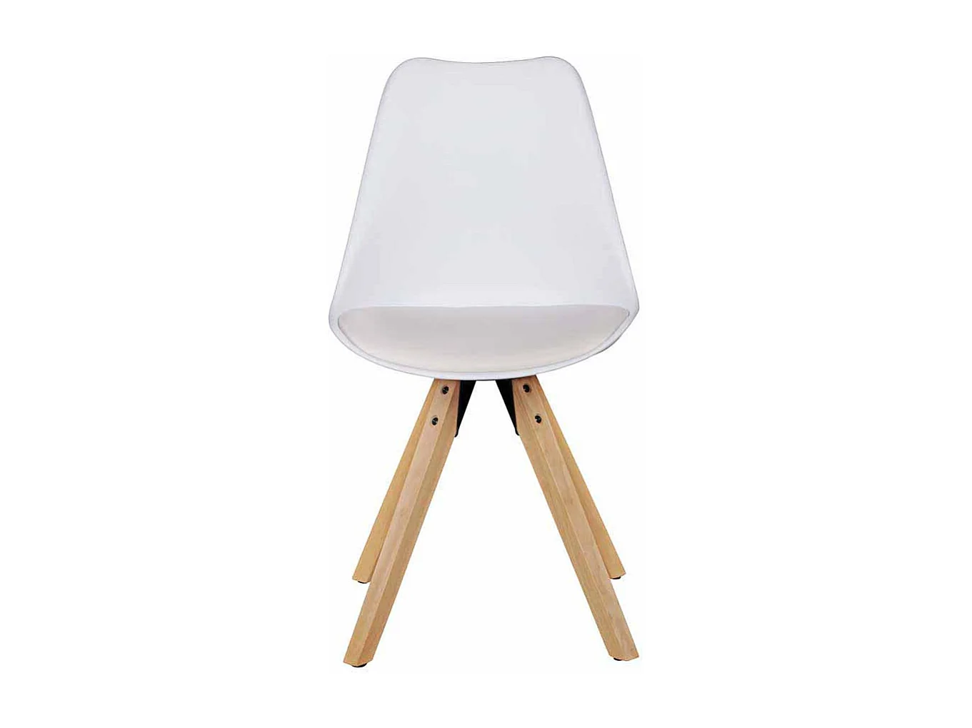 Stuhl Set mit Schalensitz Weiß (2er Set)