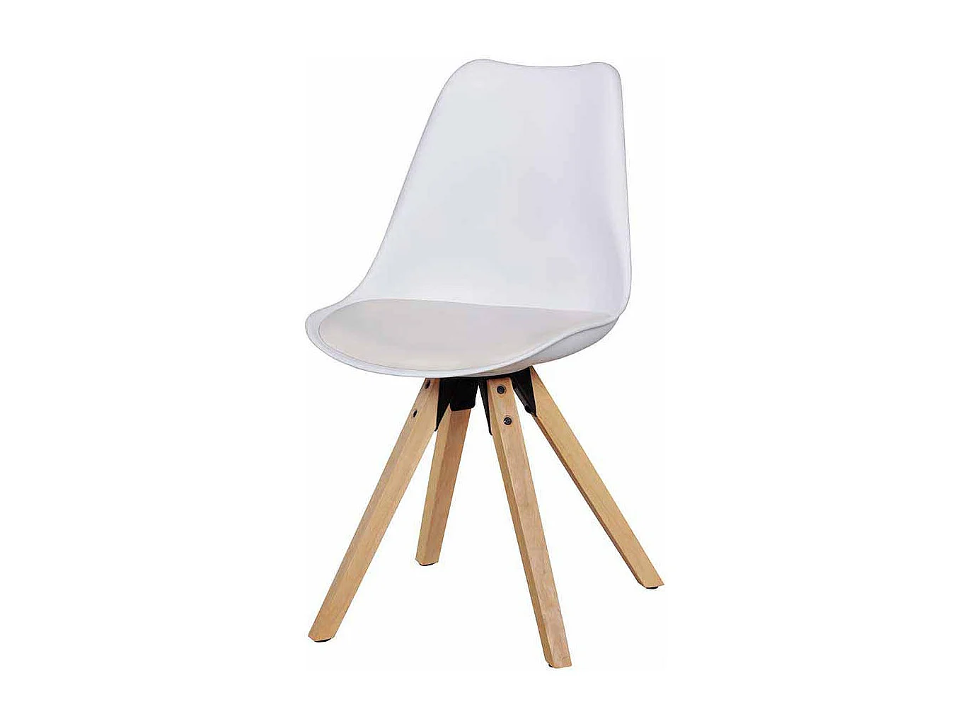 Stuhl Set mit Schalensitz Weiß (2er Set)