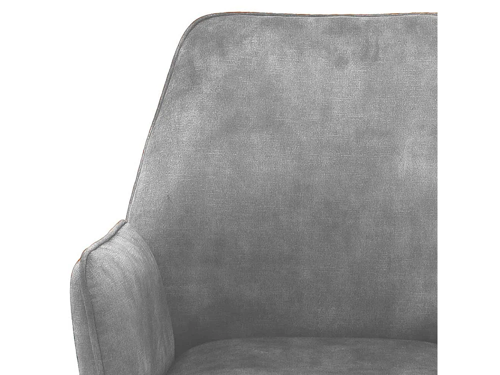 Drehbare Armlehnenstühle in Grau Velours Metallgestell (2er Set)