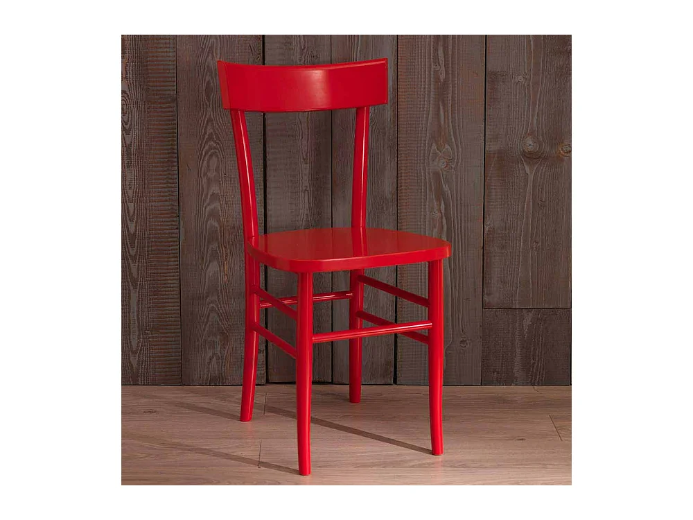 Stuhl Set in Rot Buche (2er Set)