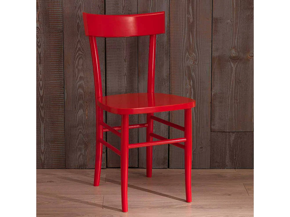 Stuhl Set in Rot Buche (2er Set)