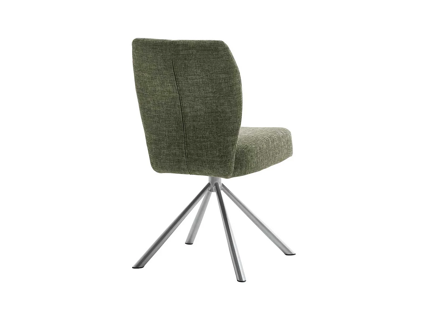 Drehbare Esstischstühle in Oliv Grün Edelstahlgestell (2er Set)