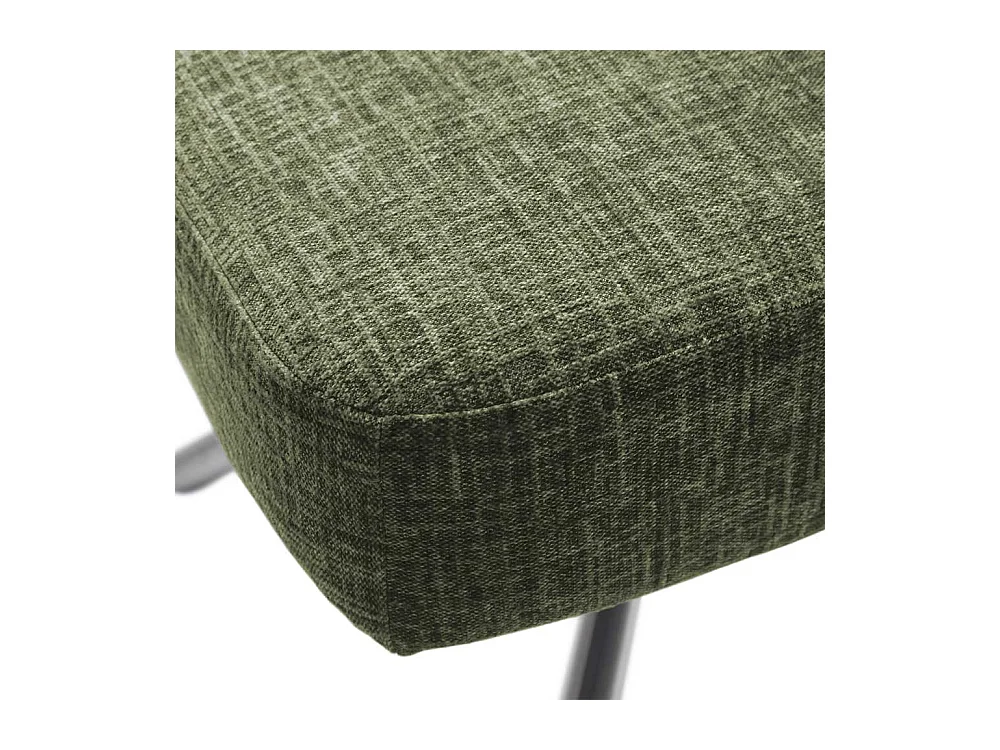 Drehbare Esstischstühle in Oliv Grün Edelstahlgestell (2er Set)