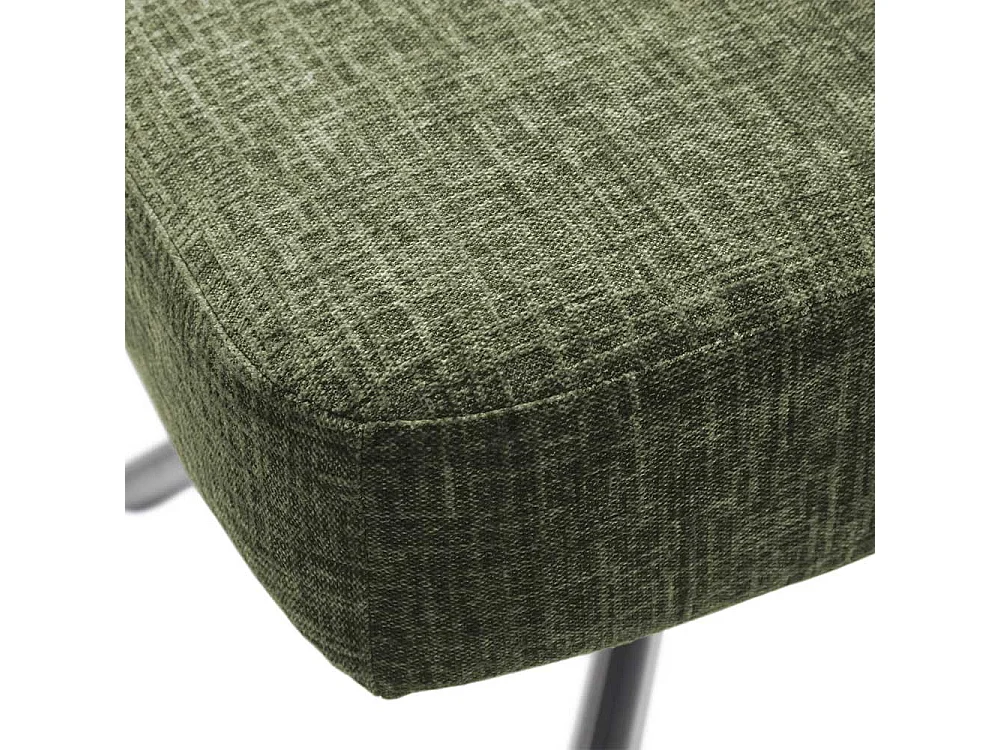 Drehbare Esstischstühle in Oliv Grün Edelstahlgestell (2er Set)