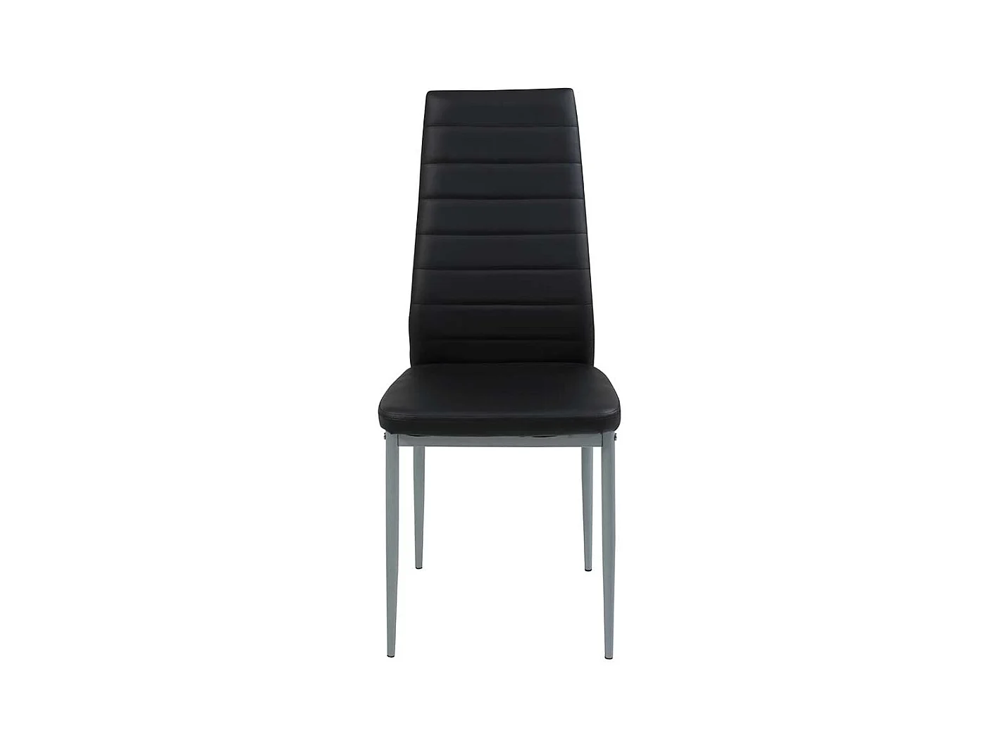 Esstisch Stühle in Schwarz Kunstleder hoher Lehne (2er Set)