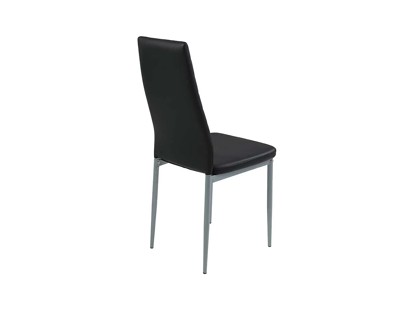 Esstisch Stühle in Schwarz Kunstleder hoher Lehne (2er Set)