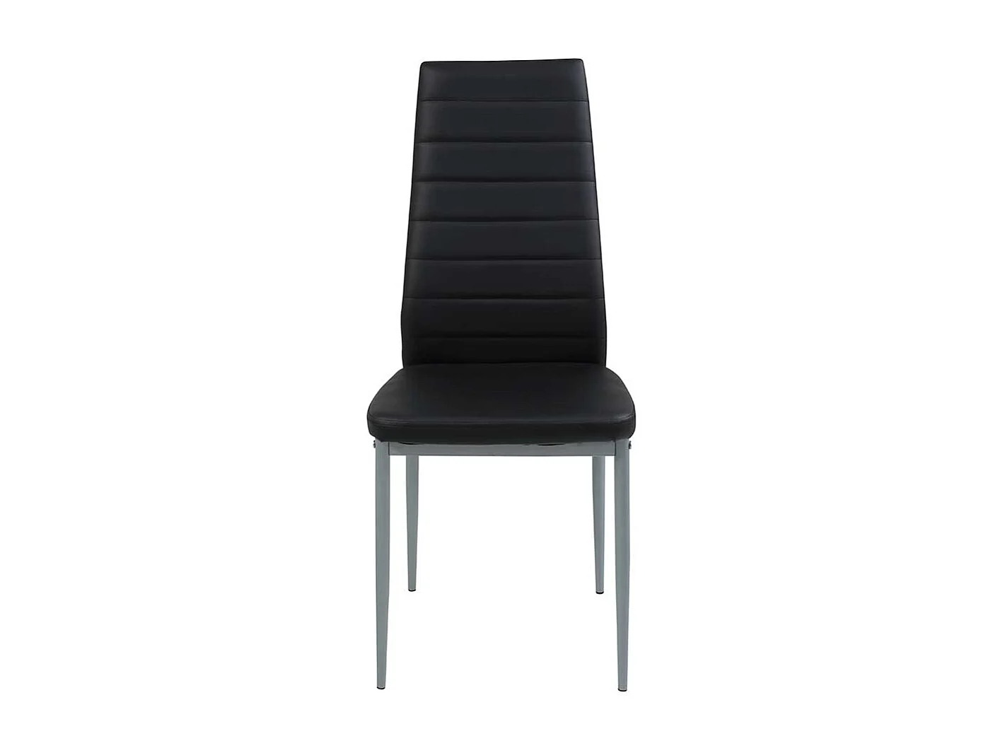 Esstisch Stühle in Schwarz Kunstleder hoher Lehne (2er Set)