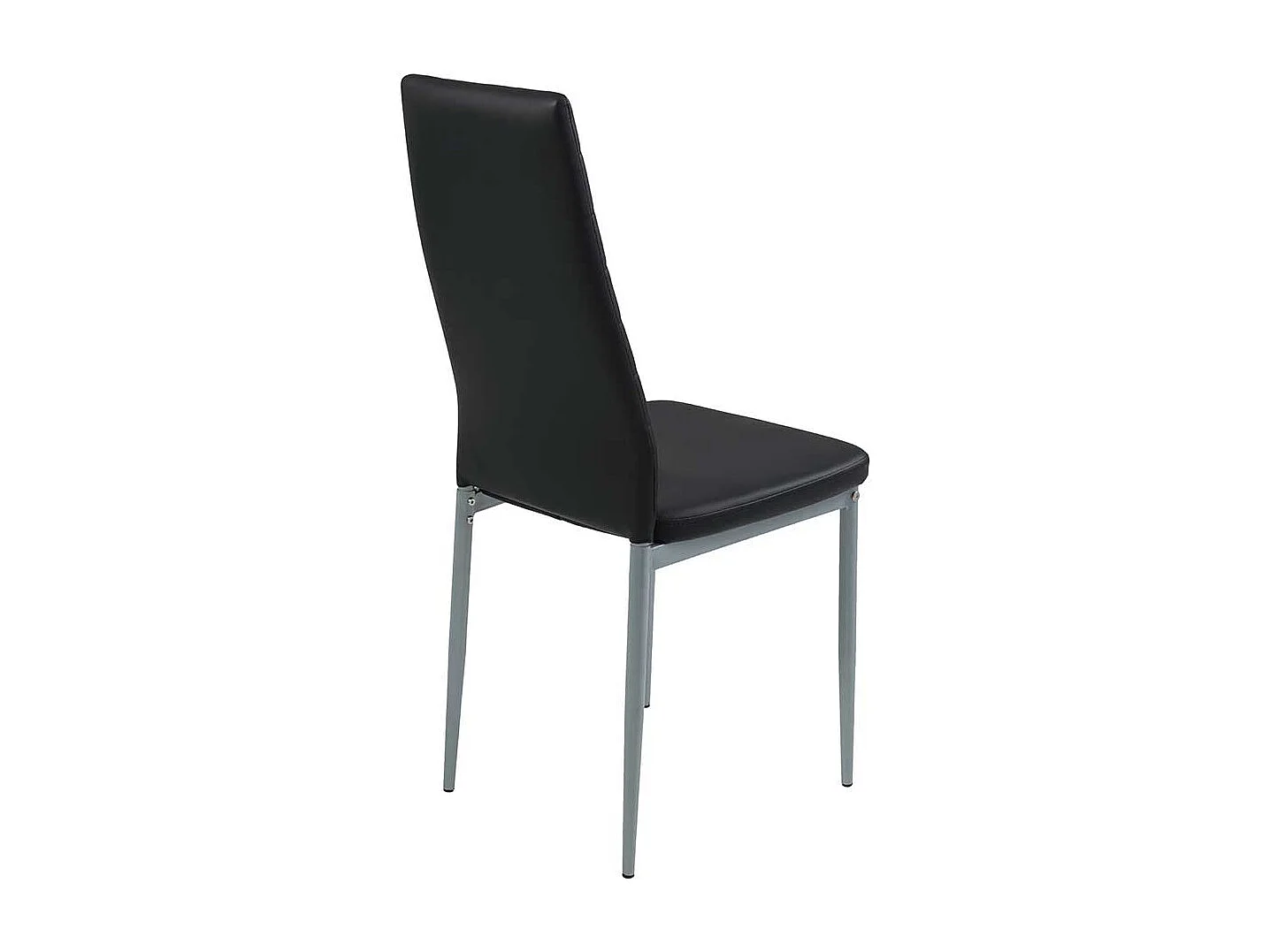 Esstisch Stühle in Schwarz Kunstleder hoher Lehne (2er Set)