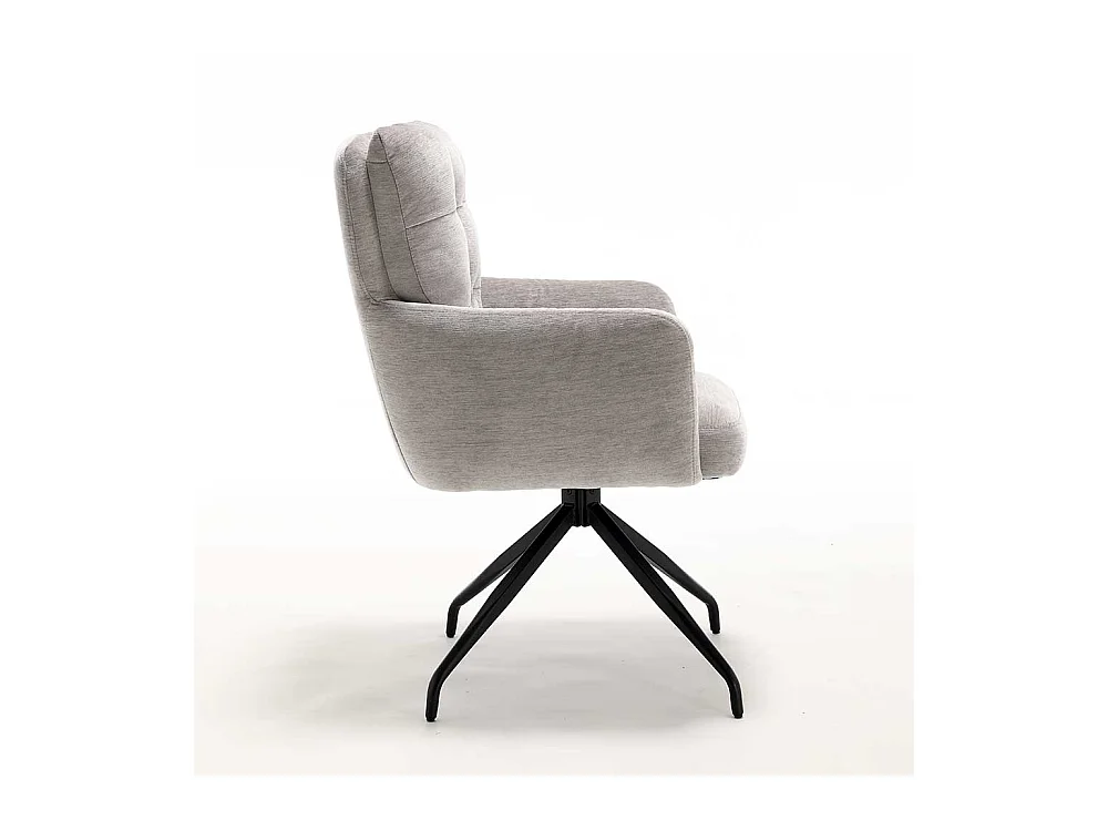 Esszimmerstuhl Armlehnstuhl drehbar in Taupe (2er Set)