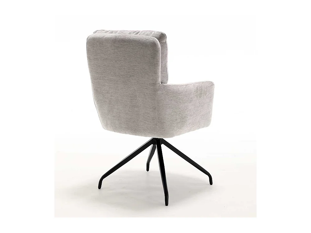 Esszimmerstuhl Armlehnstuhl drehbar in Taupe (2er Set)