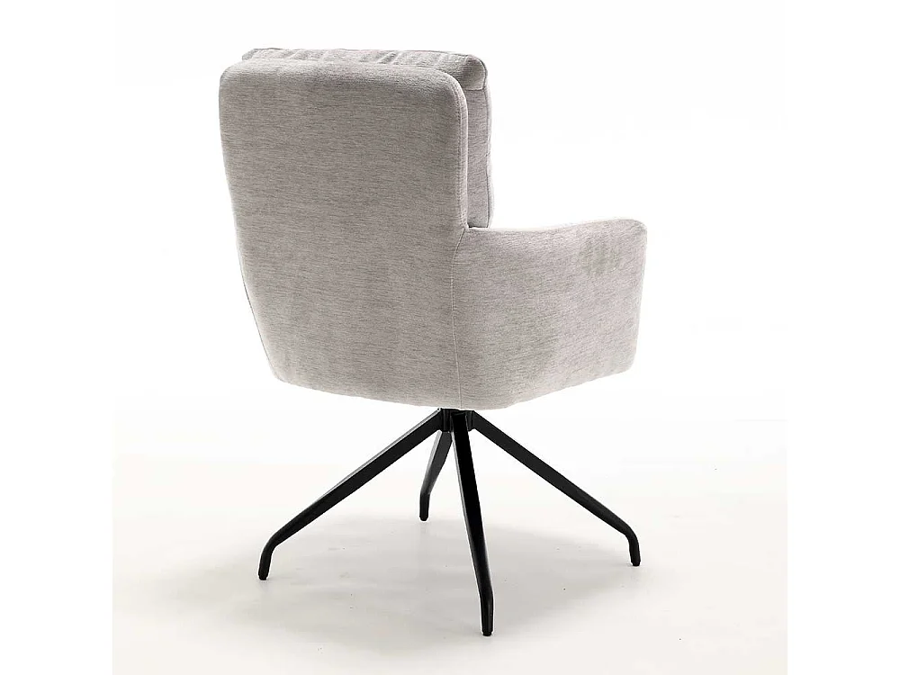 Esszimmerstuhl Armlehnstuhl drehbar in Taupe (2er Set)