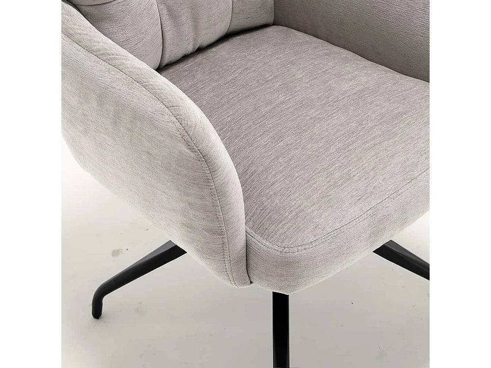 Esszimmerstuhl Armlehnstuhl drehbar in Taupe (2er Set)