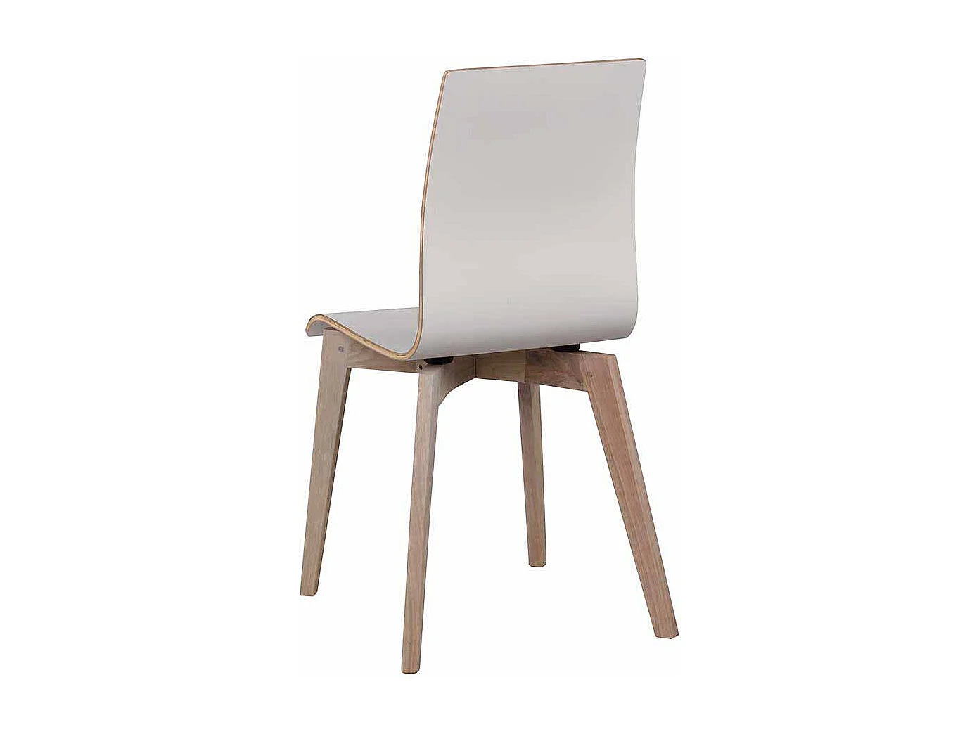 Stuhl Set in Weiß Eiche White Wash Holzbeine (2er Set)