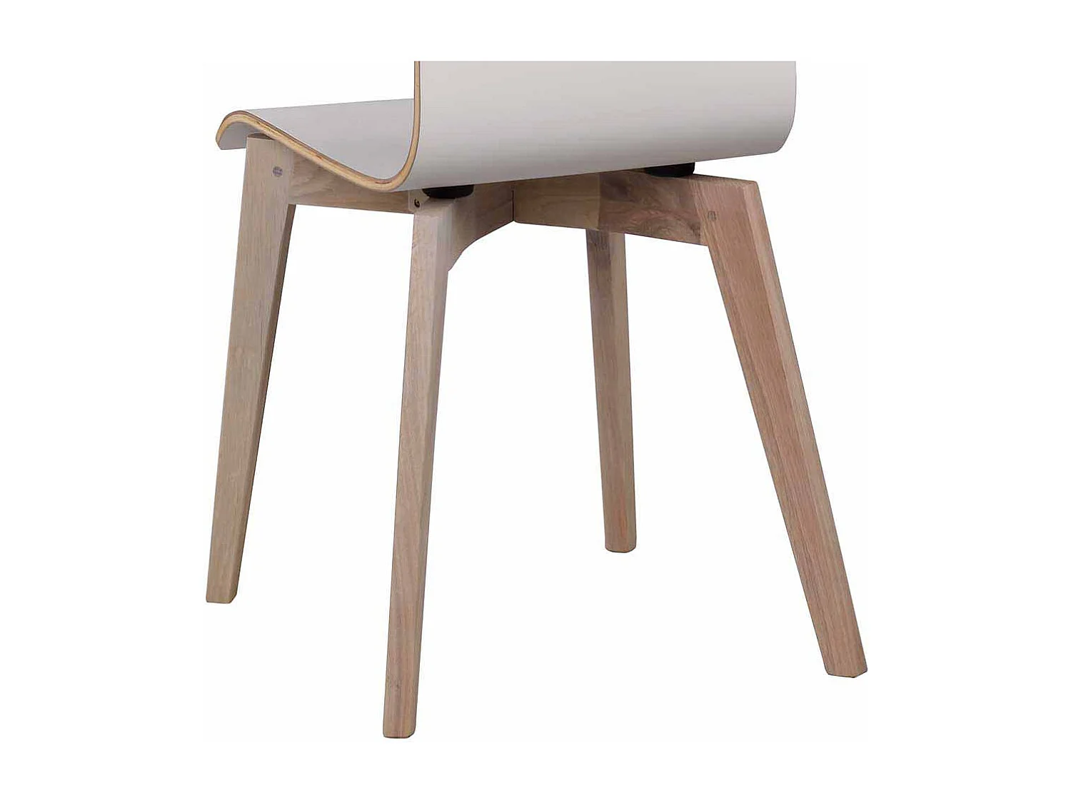 Stuhl Set in Weiß Eiche White Wash Holzbeine (2er Set)