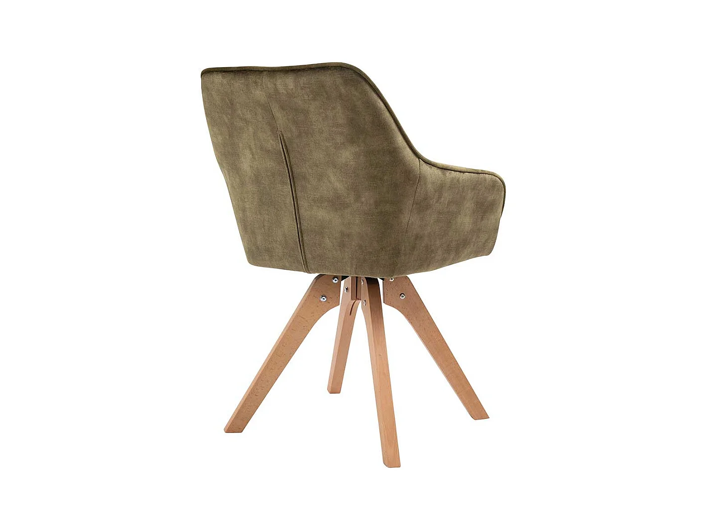 Polster Armlehnstuhl in Oliv Grün Eichefarben