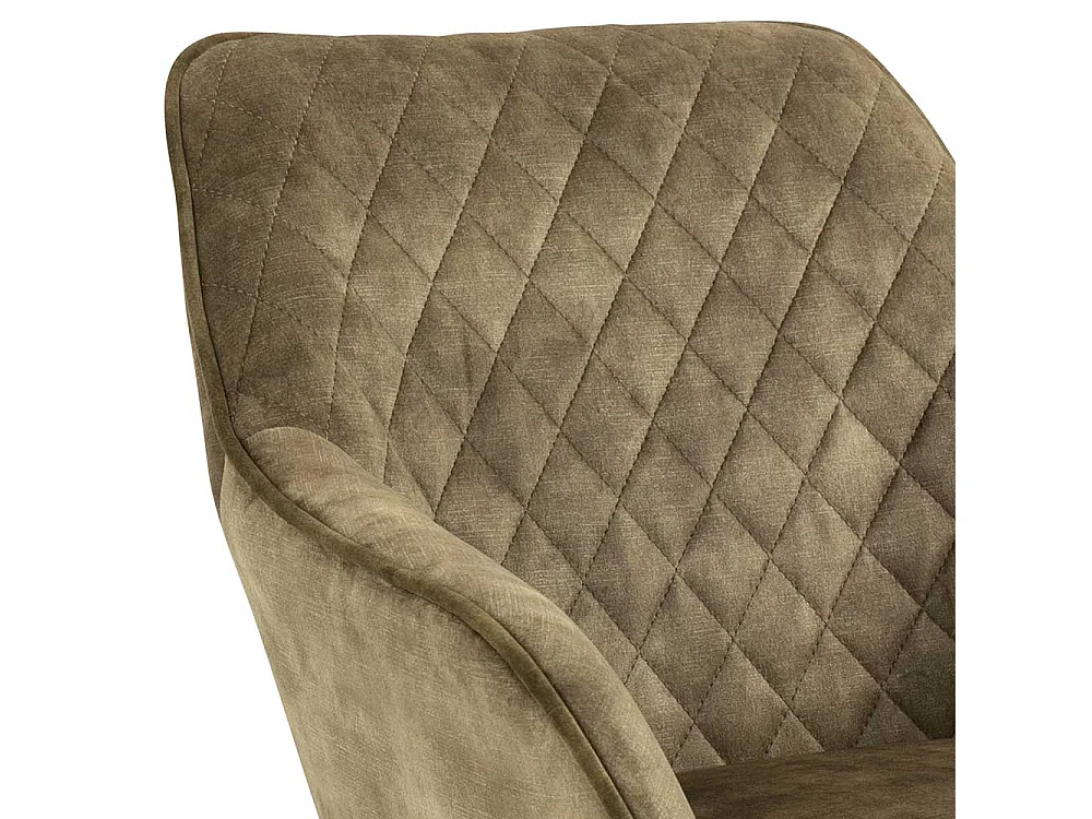 Polster Armlehnstuhl in Oliv Grün Eichefarben