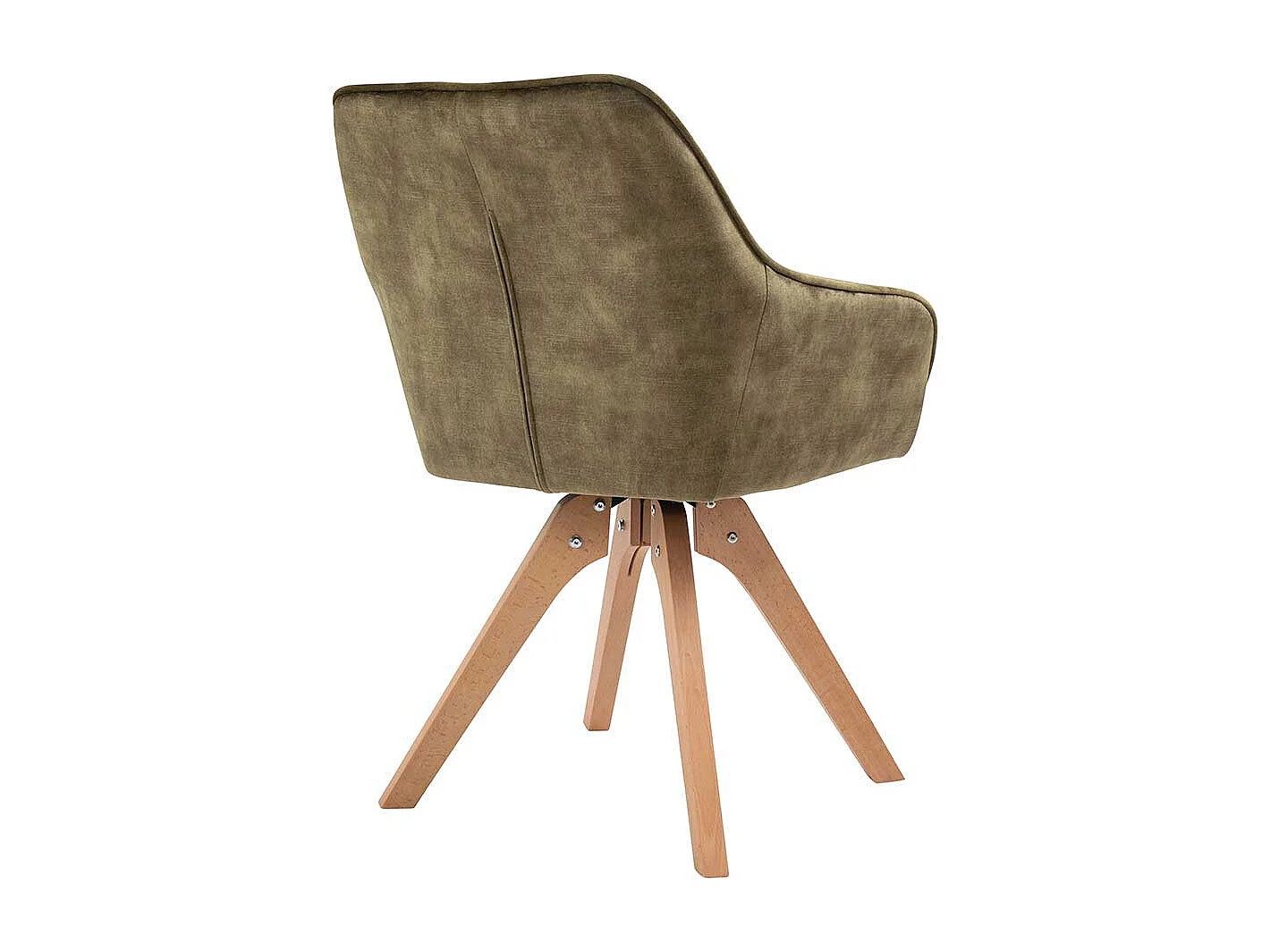 Polster Armlehnstuhl in Oliv Grün Eichefarben