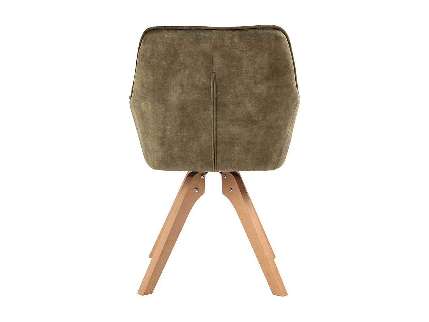 Polster Armlehnstuhl in Oliv Grün Eichefarben