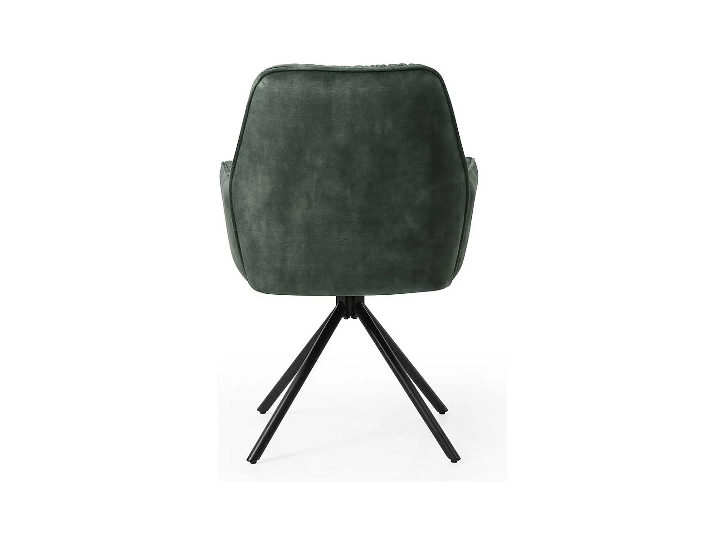 Armlehnenstuhl in Dunkelgrün und Schwarz drehbar