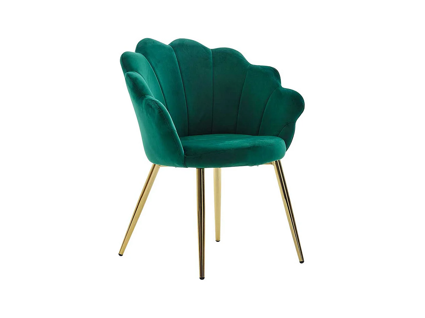 Retro Esszimmer Stuhl in Gr�n Samt Metallgestell