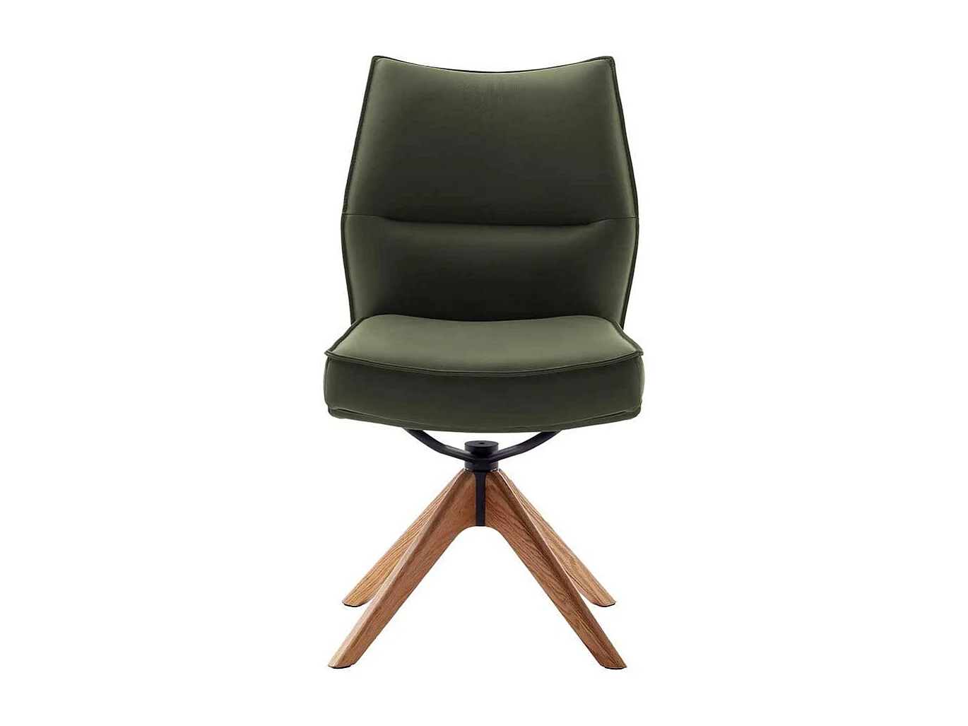 Essstuhl Küchenstuhl aus Echtleder und Eiche Massivholz (2er Set)